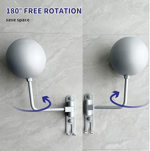 Miniatura 6 de Soportes para casco de motocicleta con guantero, soporte de pared para casco de motocicleta, ganchos para casco, rotación de 180 grados, accesorios