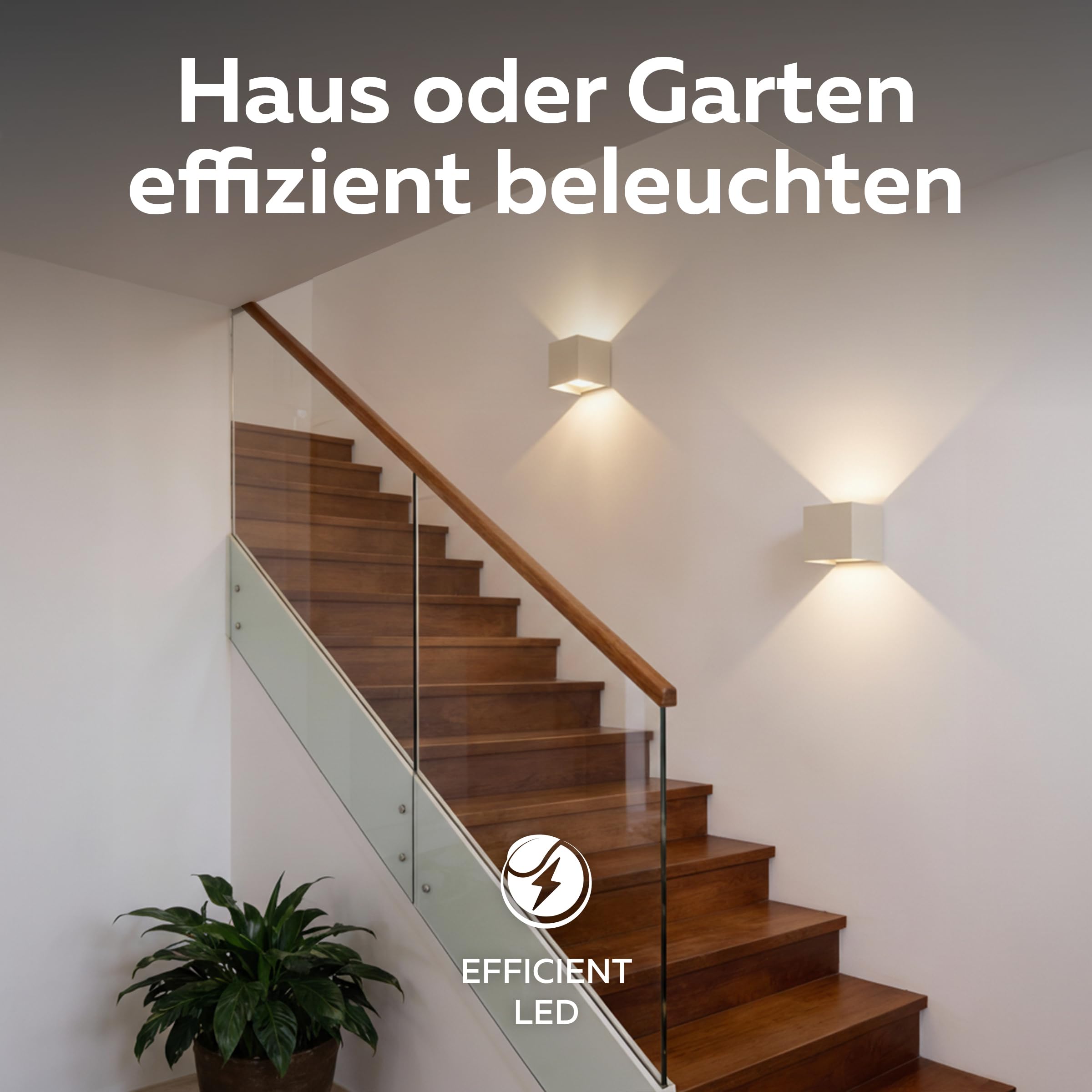 CALEX Bari Wandleuchte, Innen & Außen, Warmweißes Up & Down Licht, Einstellbarer Lichtstrahl, Wasserdicht, Sandfarbe, 2-Pack