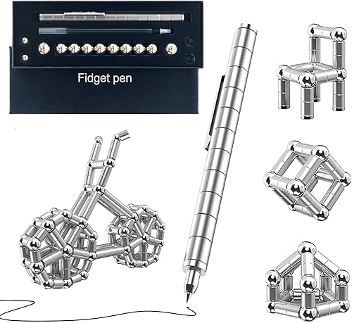 Bolígrafo magnético para ansiedad, juguetes de construcción de esculturas, alivio del estrés, aburrimiento, TDAH, autismo, adultos y niños,