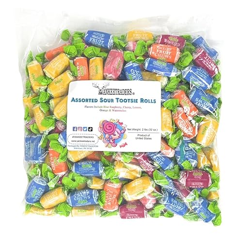 Sour Tootsie Rolls, sabores surtidos, 2 libras a granel