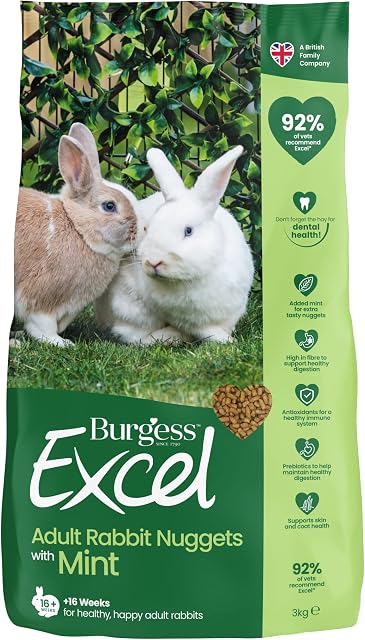 Burgess Excel Nuggets with Mint Adult Rabbit Food 3 kg