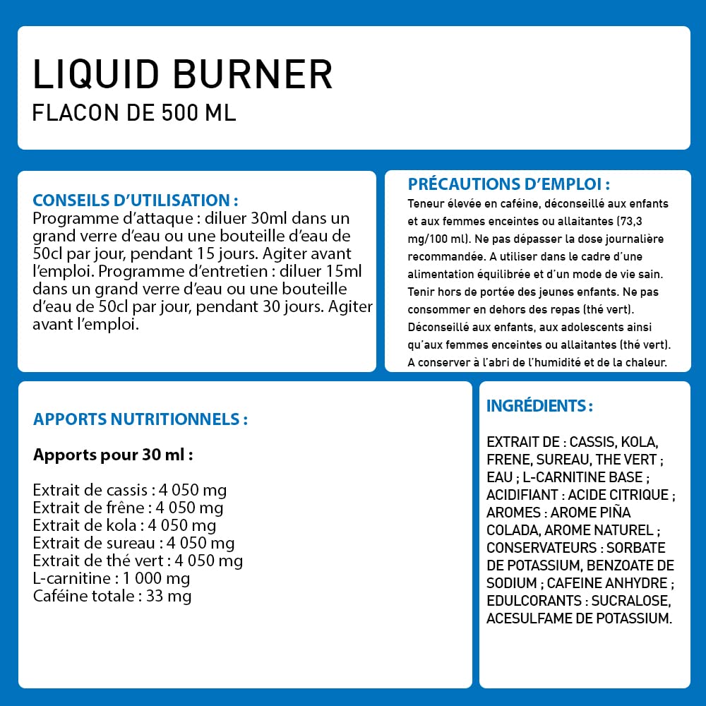 PACK Objectif Minceur BRULE GRAISSE IRON ULTRA FAT BURNER E.A.A + LIQUID BURNER Pina Colada 3 en 1 - Minceur Femme et Homme - Eric Favre