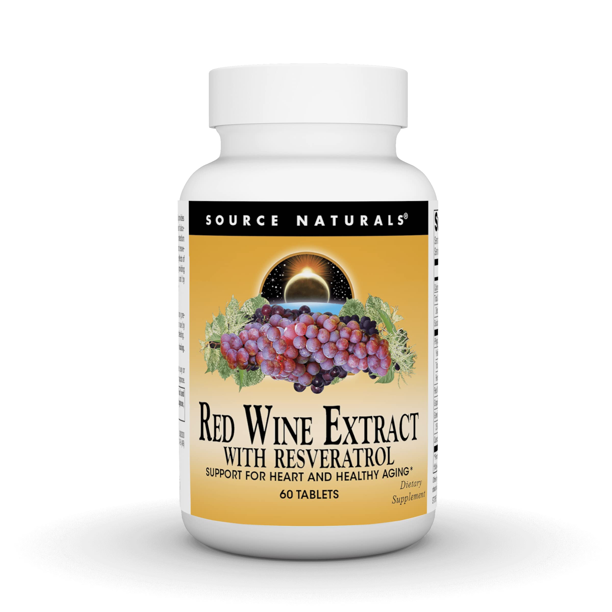 Source Naturals, Red Wine Extract with Resveratrol - 60 Tablets 60 Count (Pack of 1)