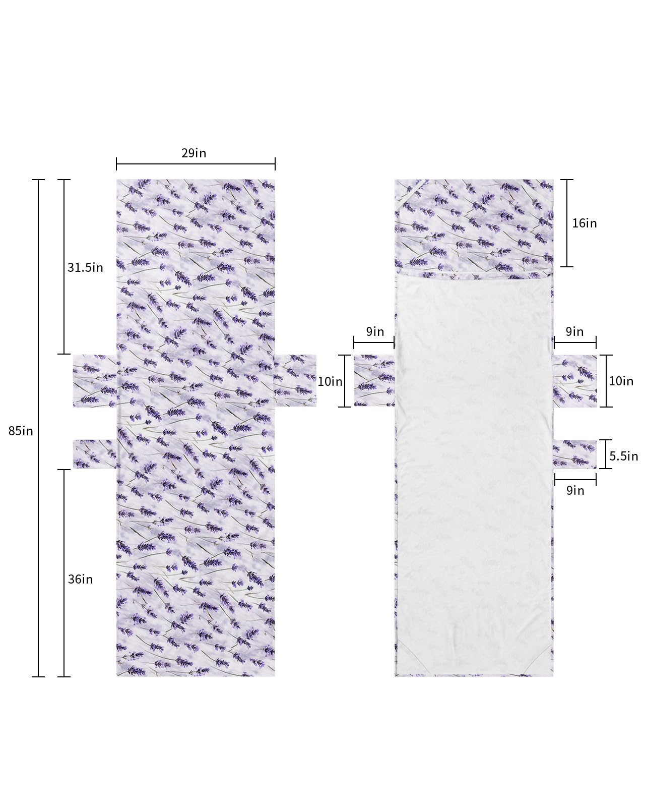 Purple Lavender, Beach Lounge Chair Towel Cover, Soft Chaise Lounge Towel with Side Pockets Patio Pool Chairs Cover for Beach/Pool Sunbathing 29x85 Fall Leaves Country Rustic Flower