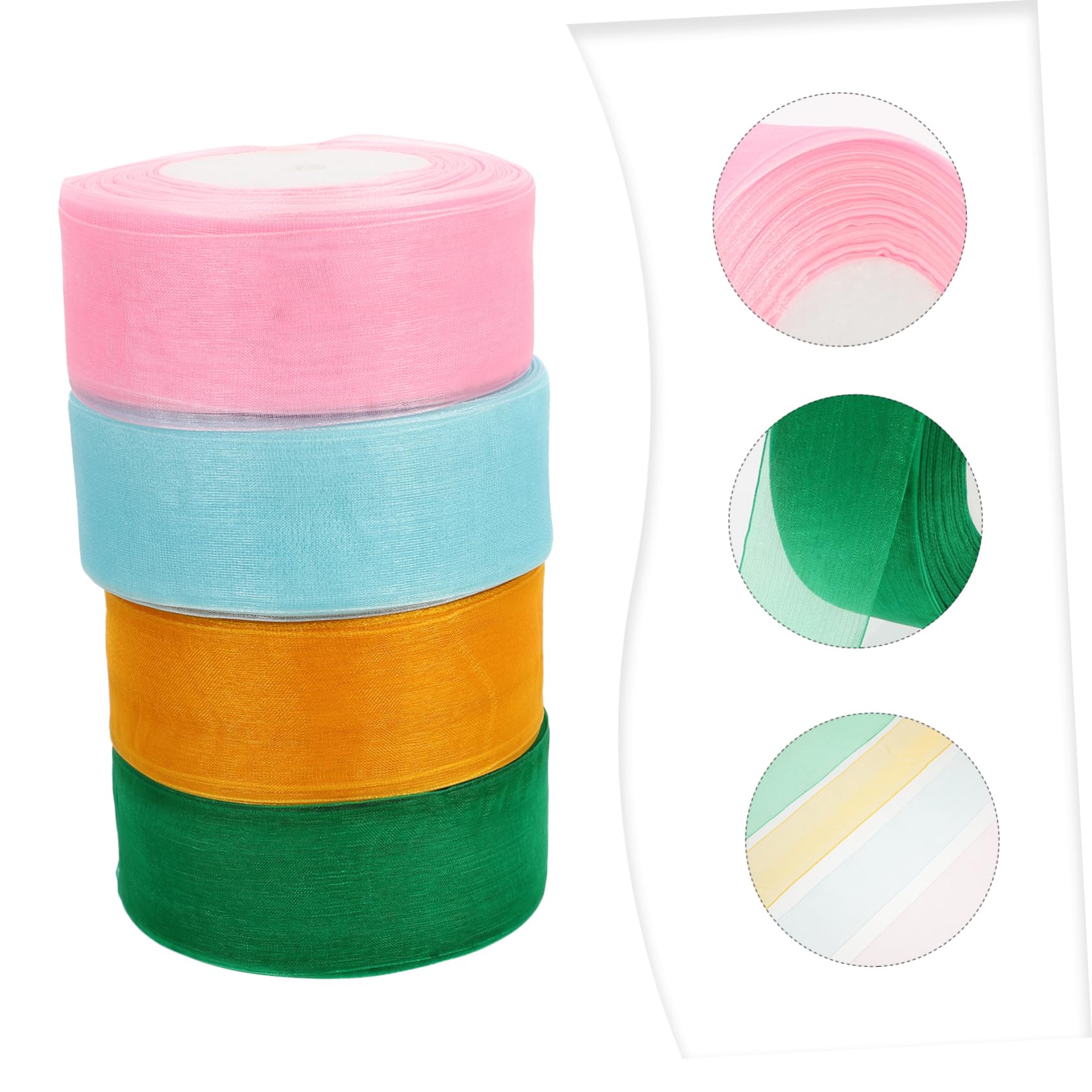 Operitacx 8rollen Chiffon Organza Geschenkband Bunten Farben Dekoratives Band Für Hochzeiten Bastelprojekte Und Geschenkverpackungen
