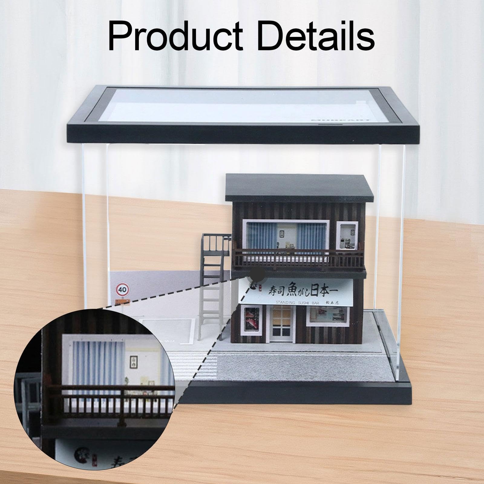 1/64 Modellauto Vitrine Straßenladen Diorama Dekoration Mikrolandschaft Dekor