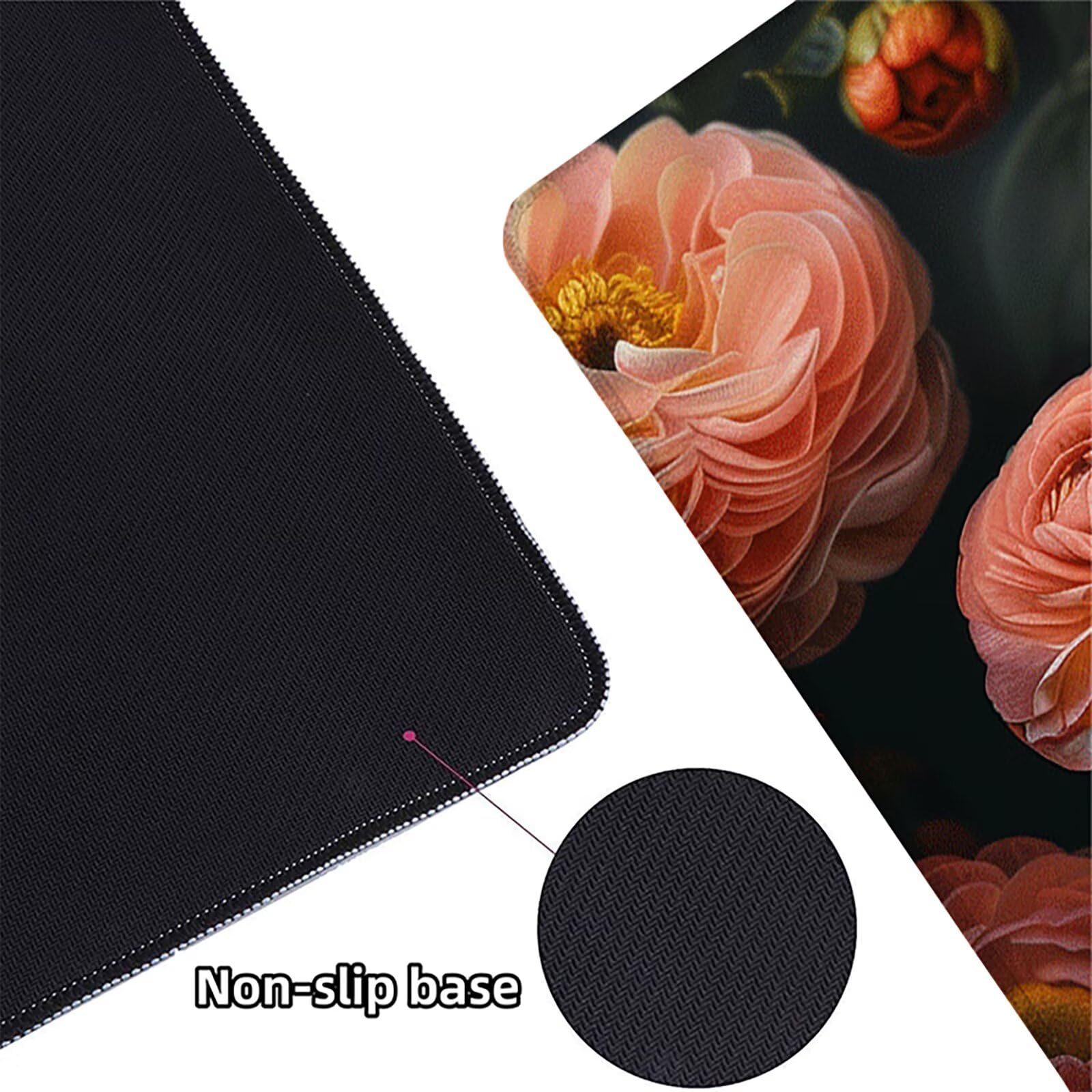Abeja Alfombrilla Ratón Gaming XXL 1500x800x3mm, Alfombrilla Gaming Rosa Mousepad con Base de Goma Antideslizante, Impermeable Desk Mat para Teclado y Raton, Accesorios Gaming, Regalos de Hombre 0-5