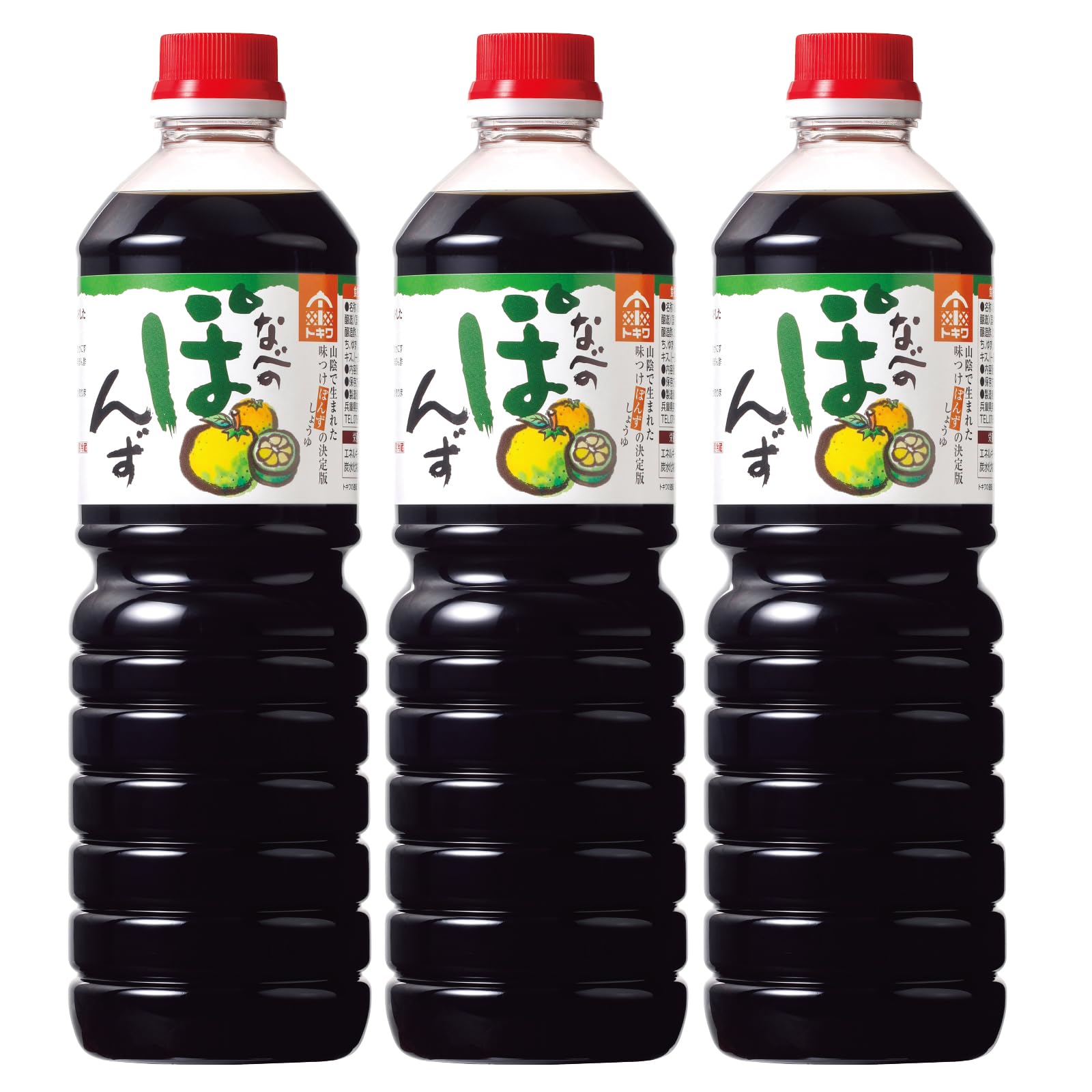 Amazon.co.jp: なべのぽんずセット なべのぽんず 1L×3本 トキワ 16-09