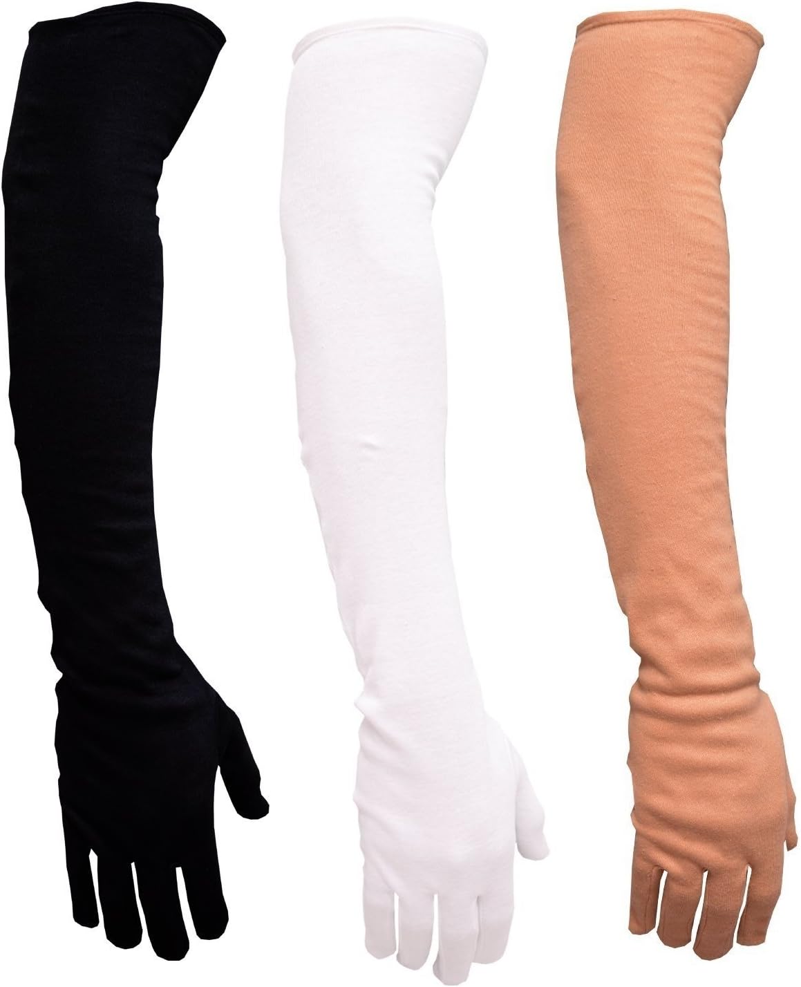 Kyron Fashions Driving Gloves, Full Hand Gloves for Driving, Biking, Hiking, Cycling, UV Protection, (Black White and Skin)