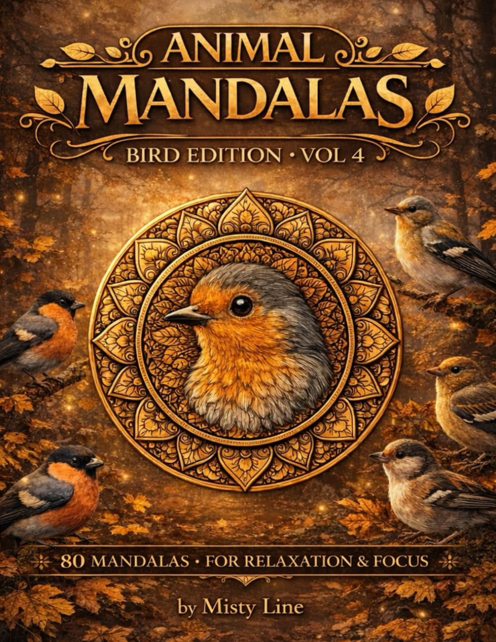 Animal Mandalas – Birds Edition, Volume 4: 80 Abstract Bird-Inspired Mandalas for Calm, Balance & Relaxation