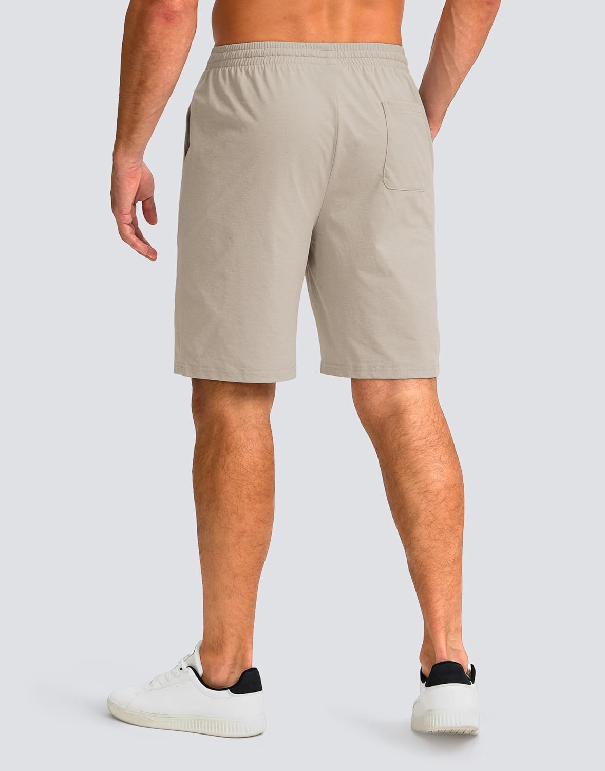 Pudolla Men's Lounge Shorts with Pockets 9" Lightweight Sweat Jersey Shorts for Men Workout Gym Athletic - Image 3