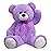HollyHOME Big Teddy Bear Stuffed Animal Large Teddy Bear Cuddly Plush Toy for Girlfriend Kids 36 inches Purple