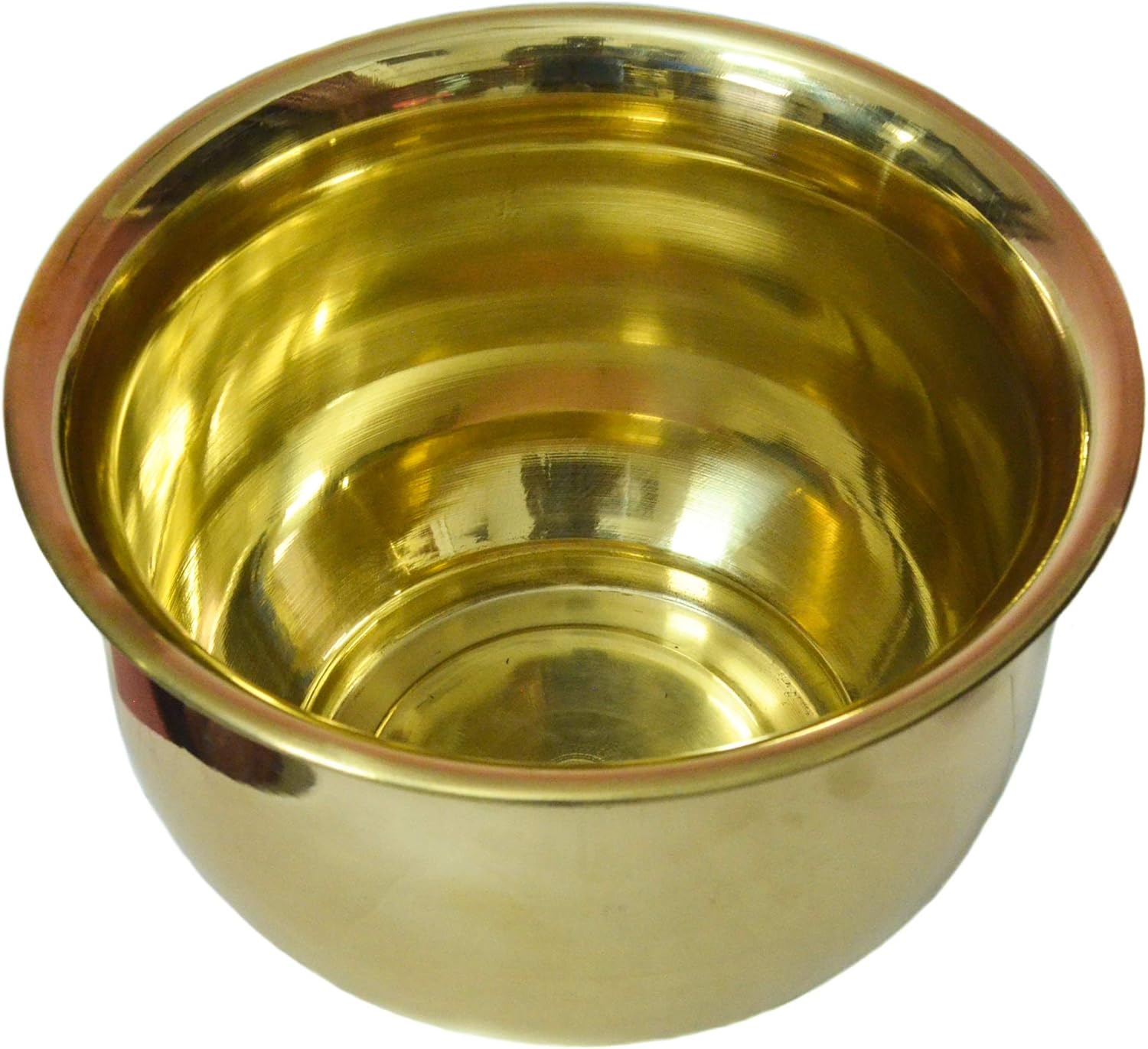 Brass Plant Container Pot in Plain Design – Size Dia-12 x Height- 8.5 inch
