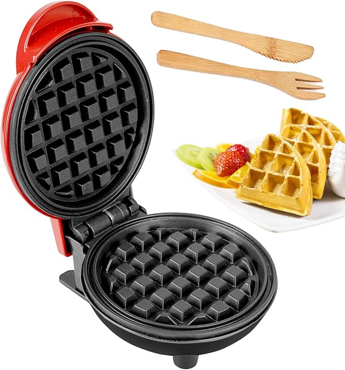 GVAKMM Mini Waffle Maker Keto,Mini Máquina de Waffle para crianças e