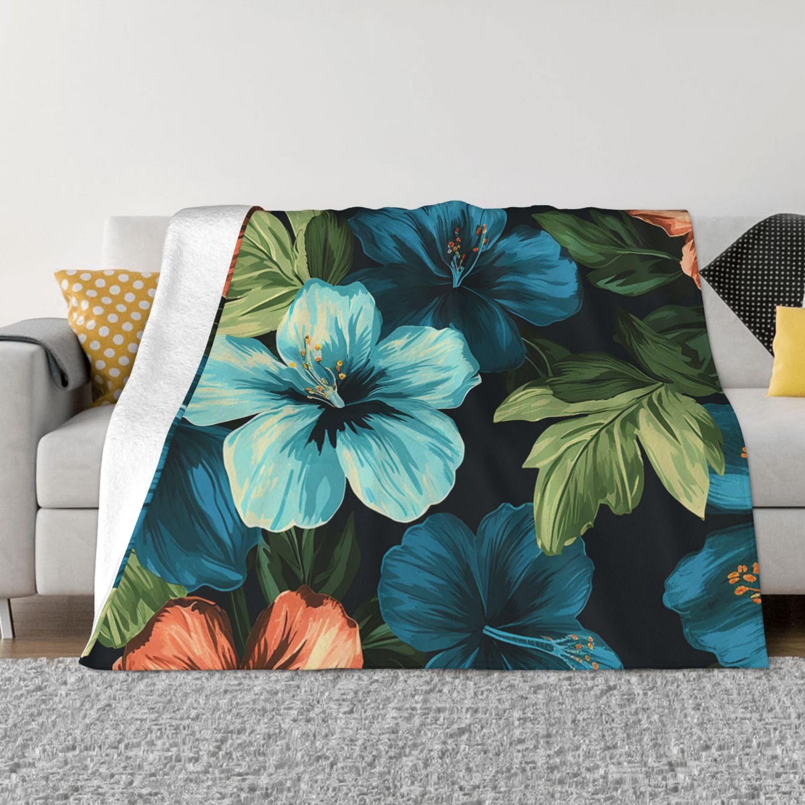 Couverture flanelle pour le camping et les soirées sur le canapé