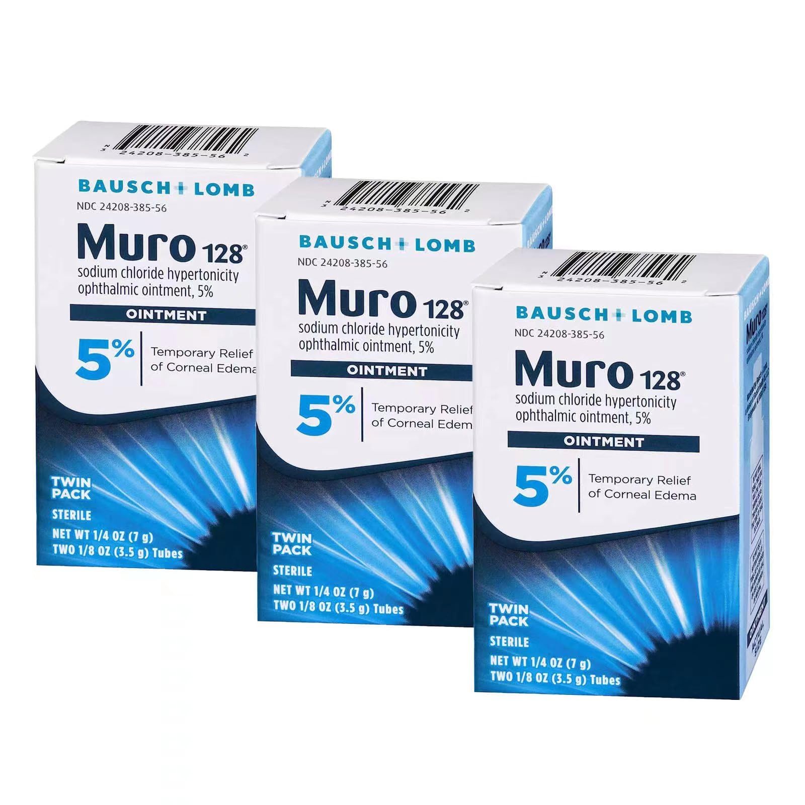 MUR0 128 5% Soium Chloride Hypertonicity Ointment, 0.12 Ounce Twin Pack (Pack of 3)