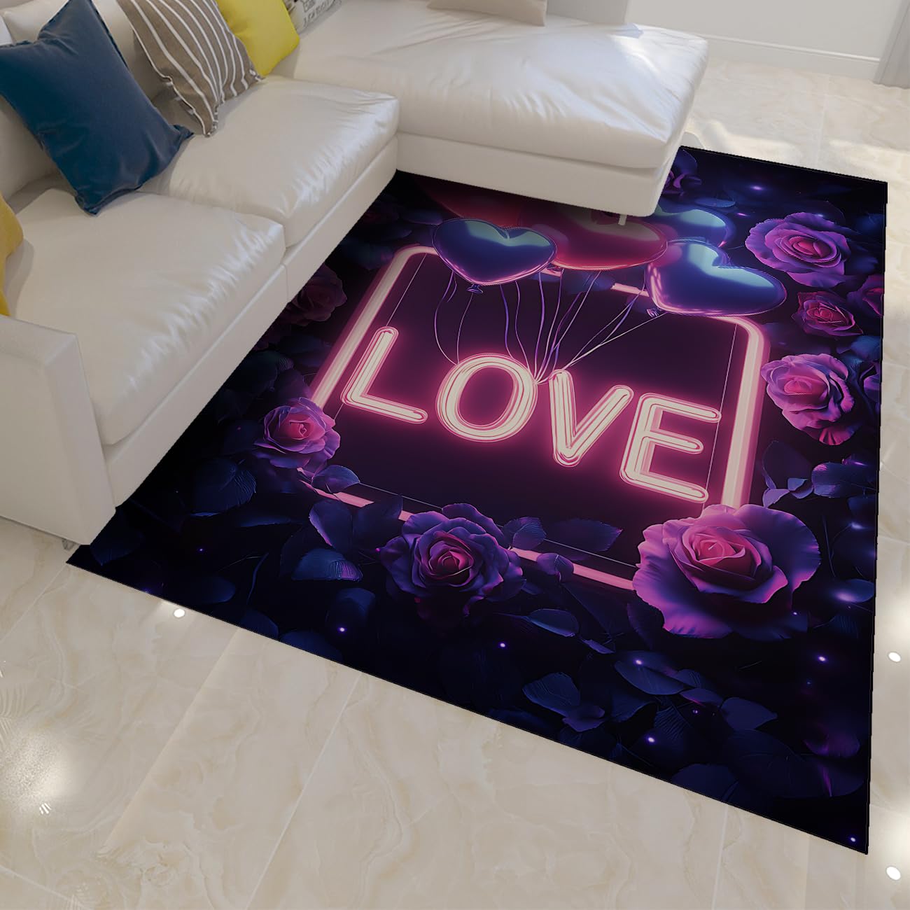 Tapis antidérapant 120x150cm à poil bas pour entrée sûre