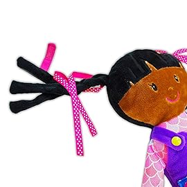 June Garden 15.5 Dressy Friends Scarlett - Educational Stuffed Plush Doll for Kids and Toddlers 2 Years and Up - Montessori Buckle Soft Toy