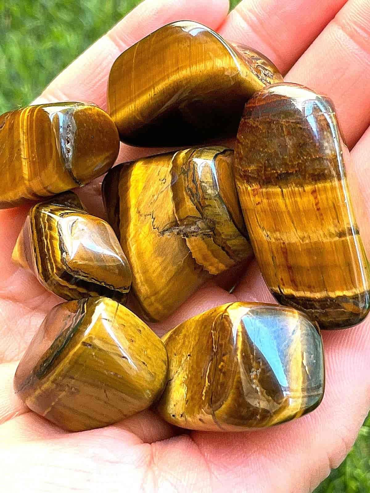 arana's - Ojo de tigre piedra natural calidad AAA - Cristales naturales y piedras preciosas - Reiki curacion de chakras equilibrio metafisico - Piedras curativas pulidas sanacion (1, Ojo de tigre) — view 5