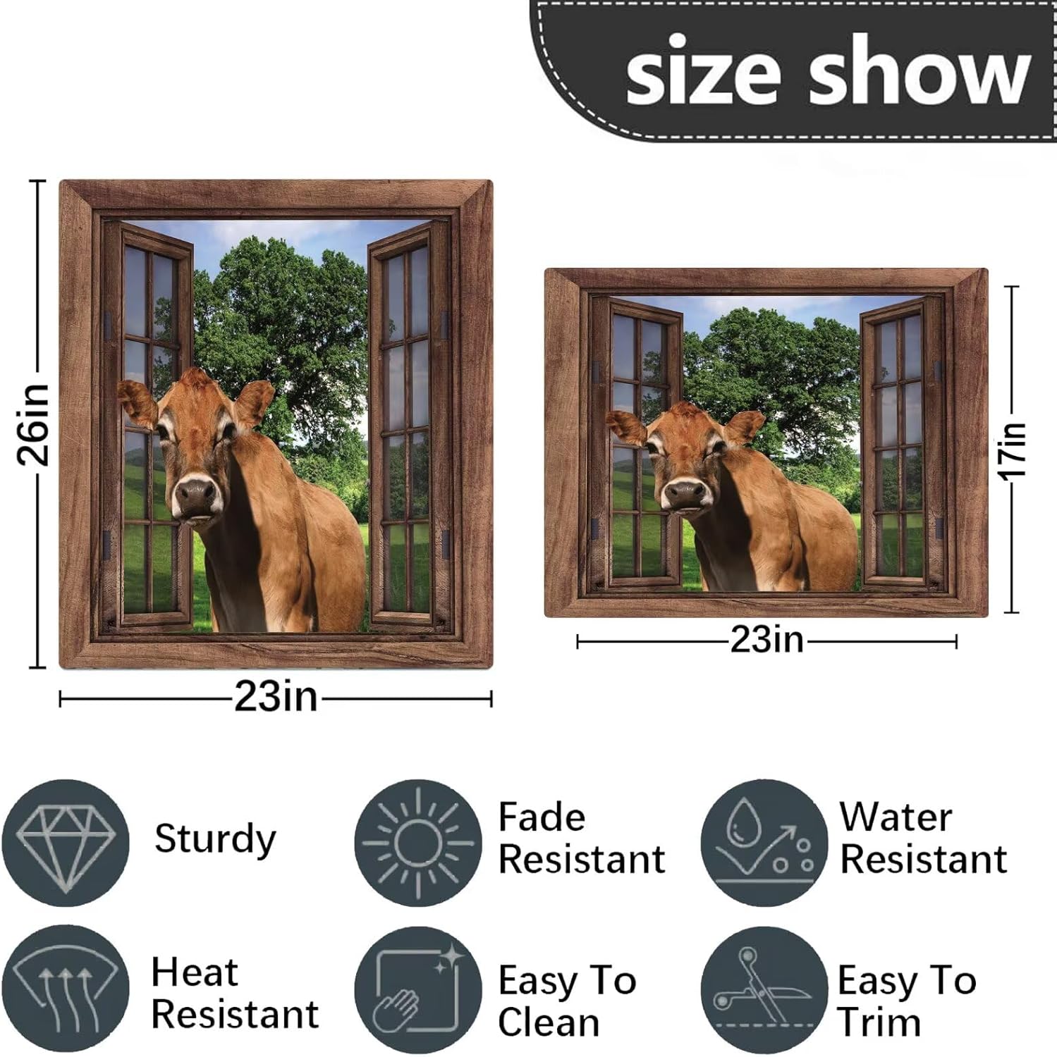 Cattle Magnetic Dishwasher Covers for The Front,Funny Cow Refrigerator Magnets Decorative,Animal Cabinet Vinyl Wrap Decals,Farm Cow Magnetic Stickers