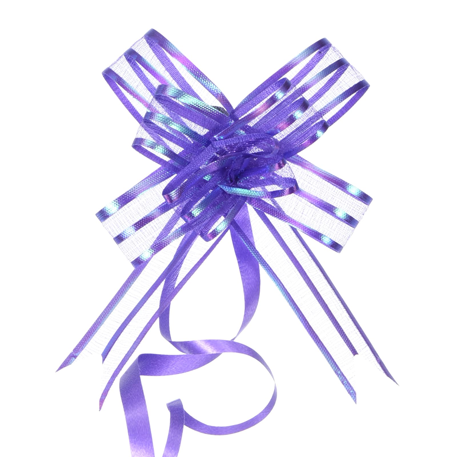 M METERXITY 40 Pack Chiffon Pull Bows - Presents Wrap String Bow, (2.4" Dark Purple) - Image 4