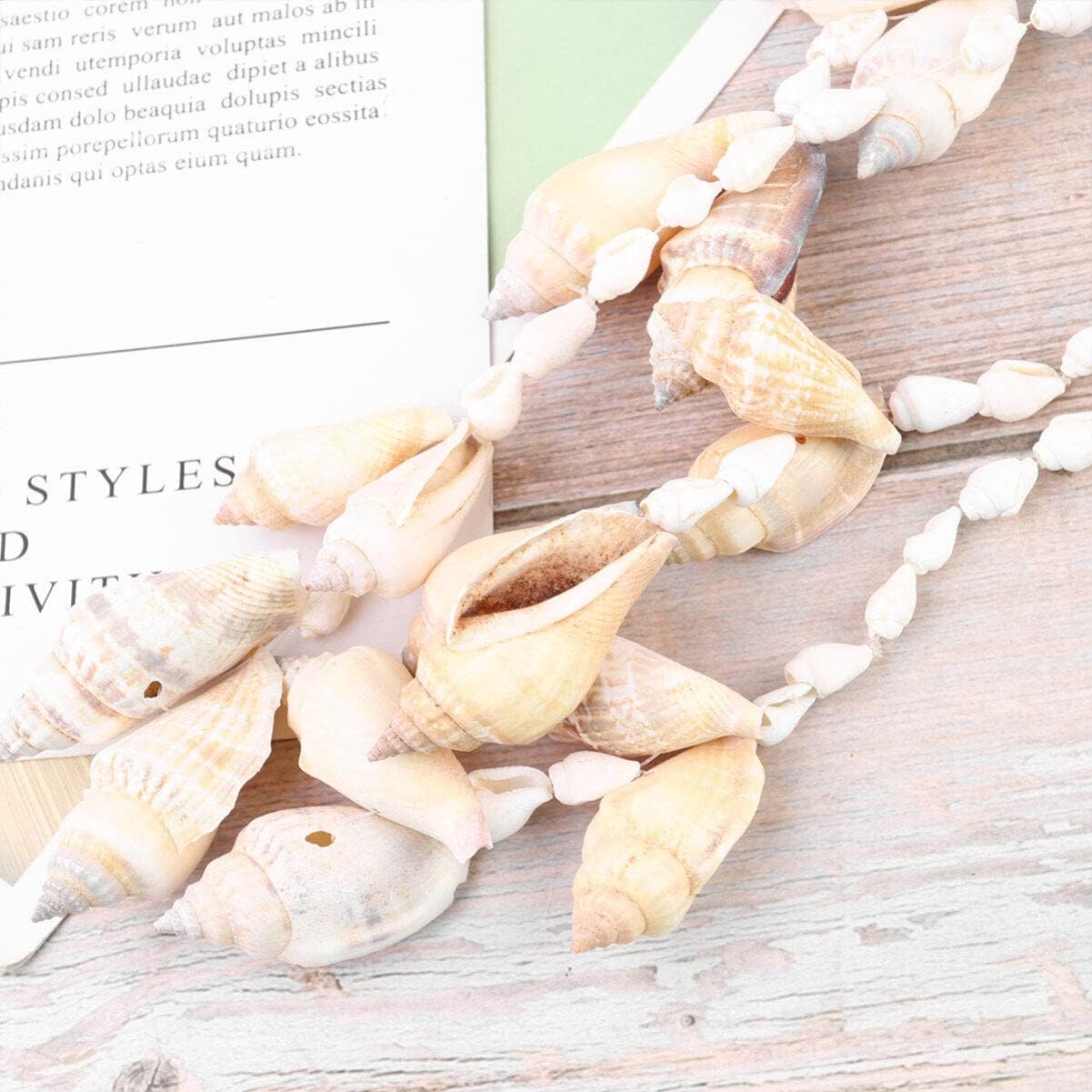 Conch Sea Shell Wind Chime Hanging Ornament Unique Wall Decoration Hanging Pendant for Home Living Room Random Style