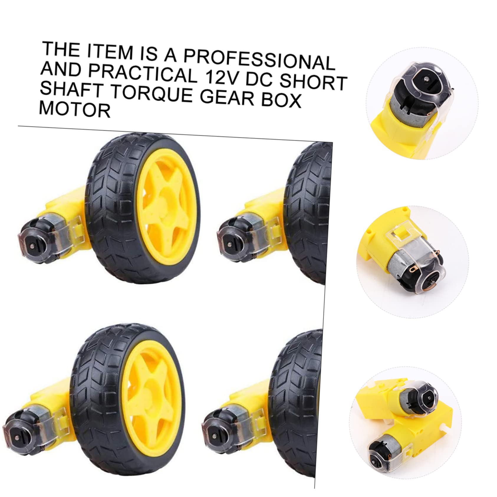 OSALADI 3 Sätze Getriebemotor Doppelwellen-elektromotor Für Smart Car Robustes Design 3-12 V Spannung 5 Stück * 3