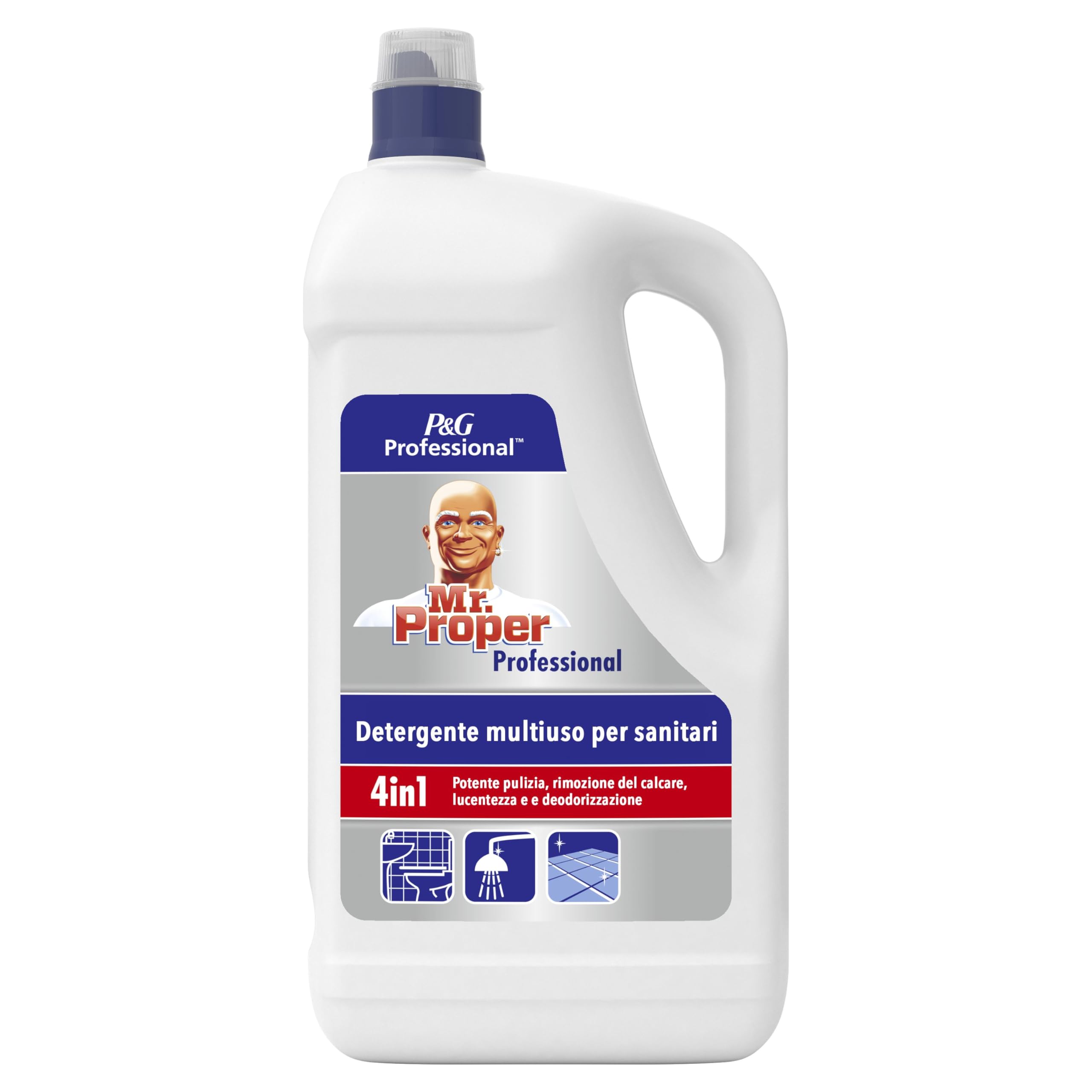 Mastro Lindo PRO Detergente Bagno Disinfettante Multisuperficie 5L, Elimina Il 99,99% Dei Batteri E Dei Virus Presenti In 15 secondi