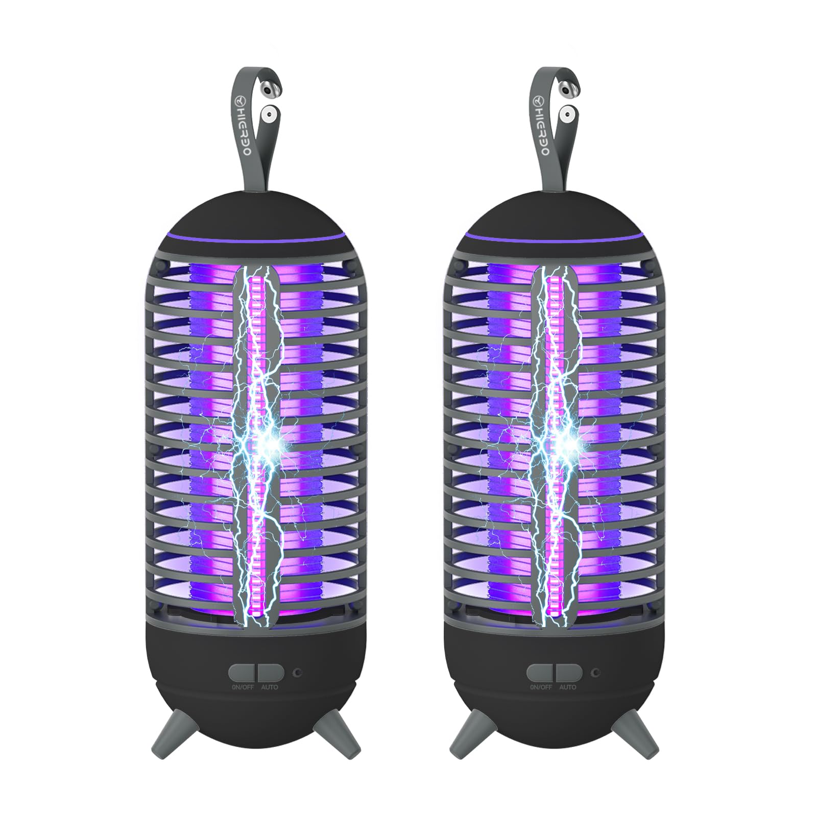 Bug Zapper Outdoor & Bug Zapper Indoor & Portable Camping Bug Zapper USB Mosquito Zapper Fly Trap,Bug Zapper Electric Trap Ideal for Fly Traps (2 Pack)