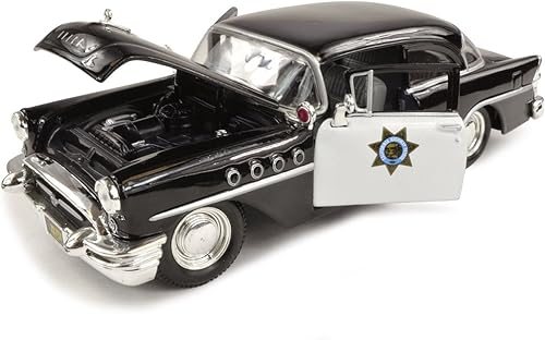 Miniatura 3 de Maisto Buick Century, Patrulla de Carreteras de California (1:26), 1955, Modelo de Coche, 1:24