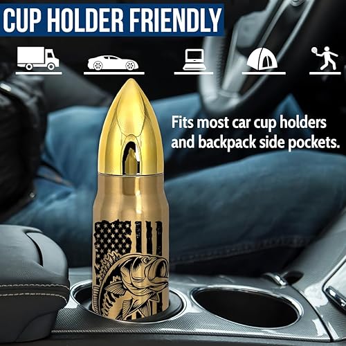 Miniatura 5 de Regalos de pesca para hombres, carrete genial para papá, vaso de pesca con bala, regalos divertidos para pescadores, esposo, papá, abuelo, amigos,