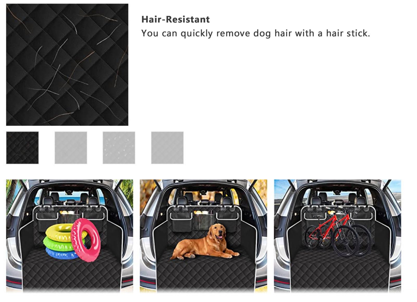 Kofferraumschutz Hund für SEAT Ateca 2016-2025, mit Seiten und Ladeschwellenschutz mit Tasche, Wasserdicht Pflegeleicht Kratzfest, Kofferraum Schutzmatte Hunde,A
