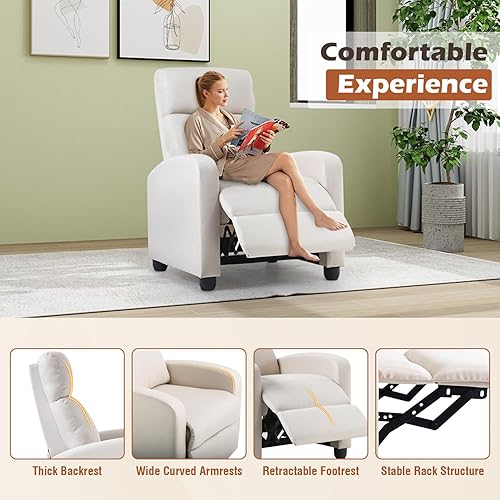 Miniatura 43 de BestMassage - Sillón reclinable para sala de estar Moderno sofá con respaldo alto, asiento para cine en casa con soporte lumbar (con masaje,
