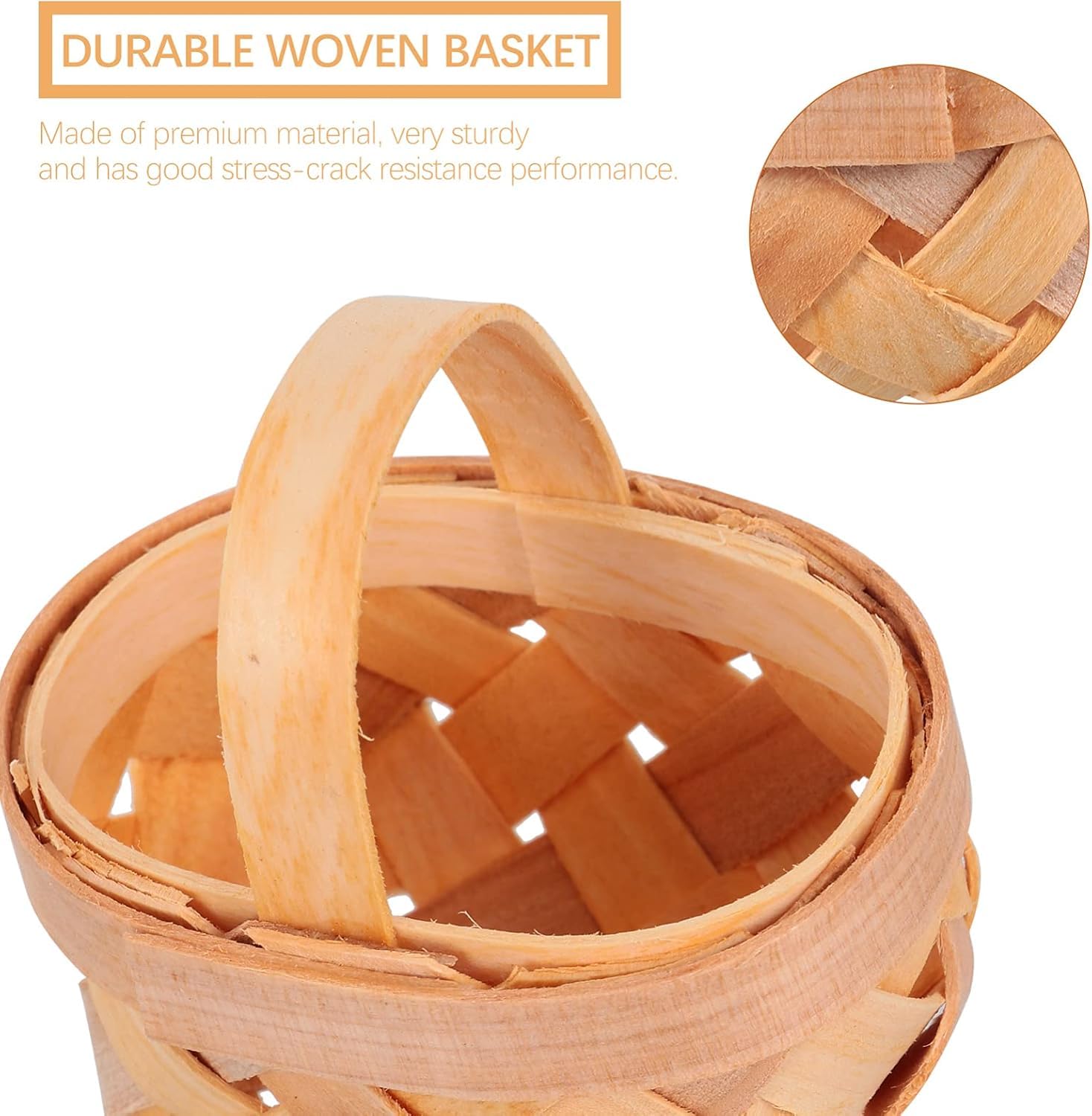 36 Stück gewebte Mini-Körbe mit Griffen, Bauernhaus, kleiner Korb, Hochzeitskörbe, Aufbewahrungskorb für Hochzeit, Party, Gastgeschenke, Baumdekoration, Basteln, Holz