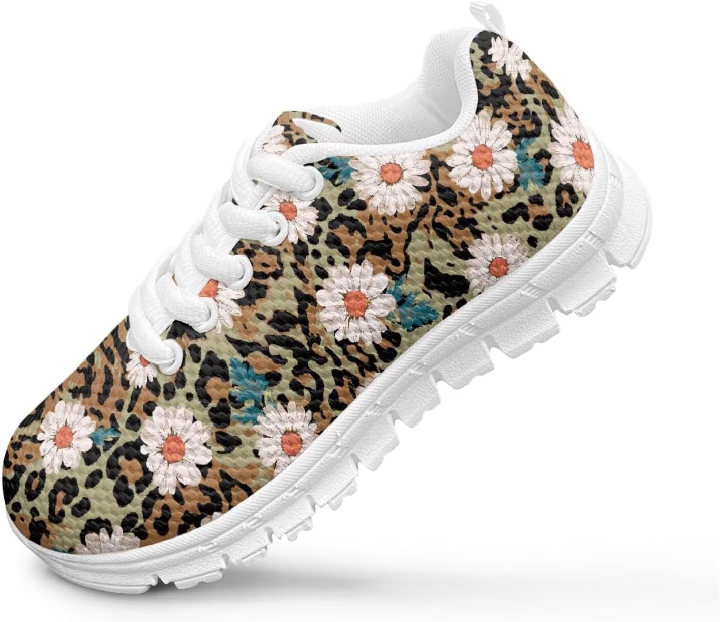 Funnydude Cool Print School Shoes for Boys Lightweight Comfortable Sneakers Lace up Walking Shoes