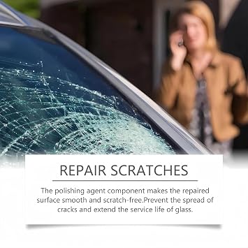 Windscreen Repair Kit, 5-Minute Quick Fix Liquid for Chips & Cracks - Long-Lasting Repair for Windscreens, Windows, Mirrors