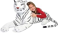 Vista 1 de Melissa & Doug Giant Siberian White Tiger - Lifelike Stuffed Animal (Over 5 feet Long)