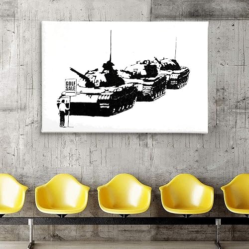 Miniatura 25 de Banksy Graffiti Street Art Colecciones de lienzos de arte callejero. Listo para colgar. Fabricado en Estados Unidos #4#5