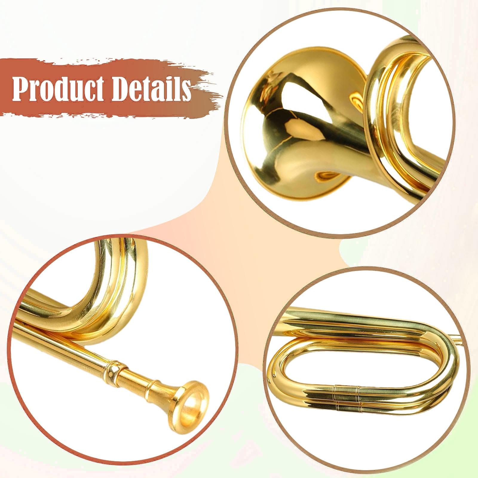 MagiDeal Trompette, de marche, instrument de musique facile à jouer, instrument professionnel en alliage de laiton pour enfants, musiciens et