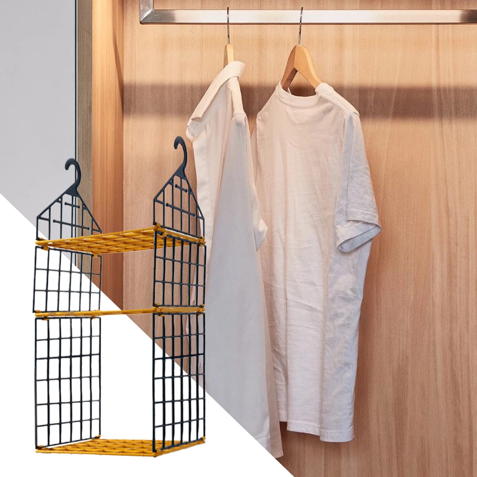 Clothes nizer | Wiszące półki Rozwiązanie do przechowywania komód Łazienka Vanity Bookends Oszczędność miejsca Domowa nizacja Stylowe i funkcjonalne przechowywanie