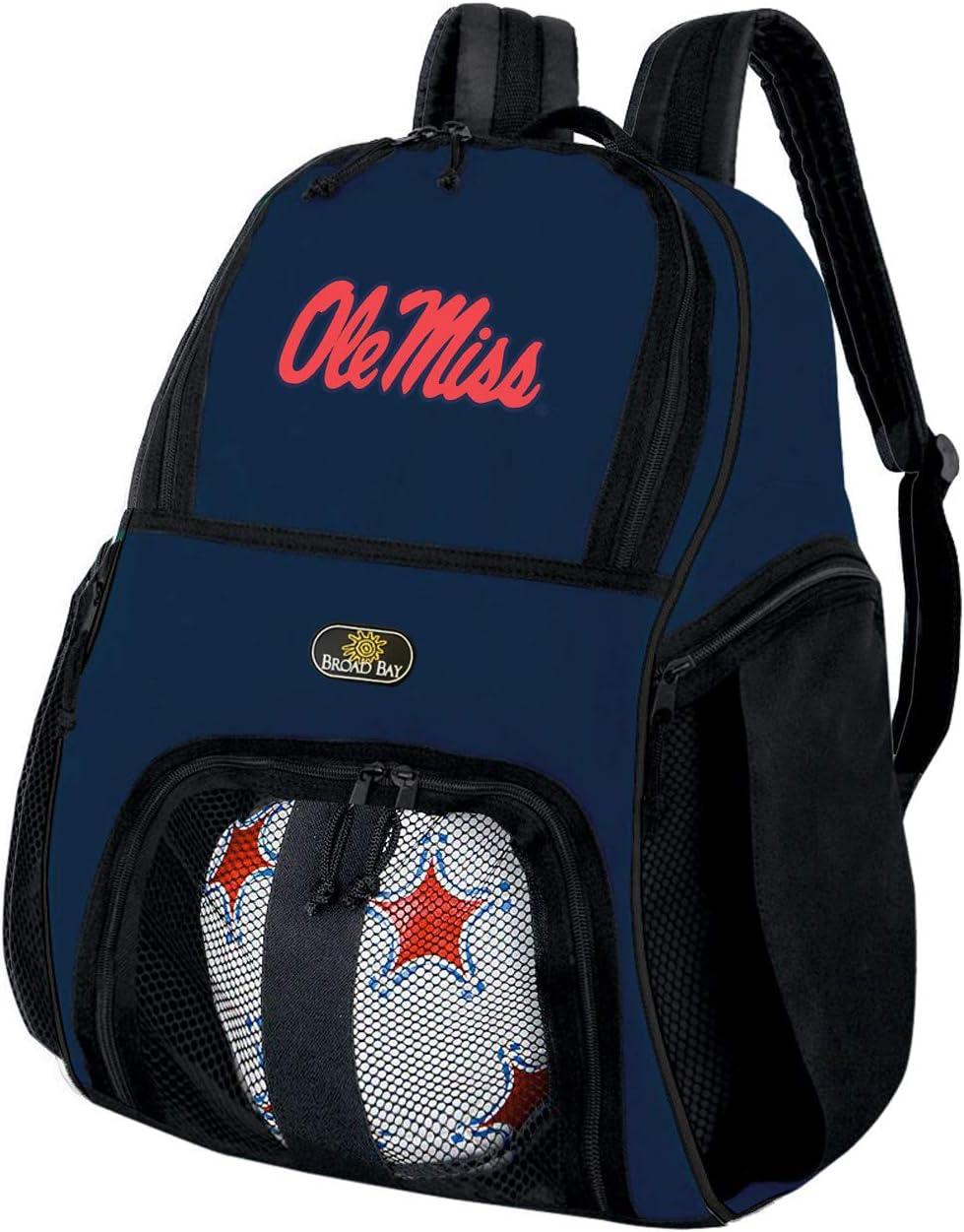 Broad Bay Ole Miss Soccer Backpack or University of Mississippi Volleyball Ball Backpack