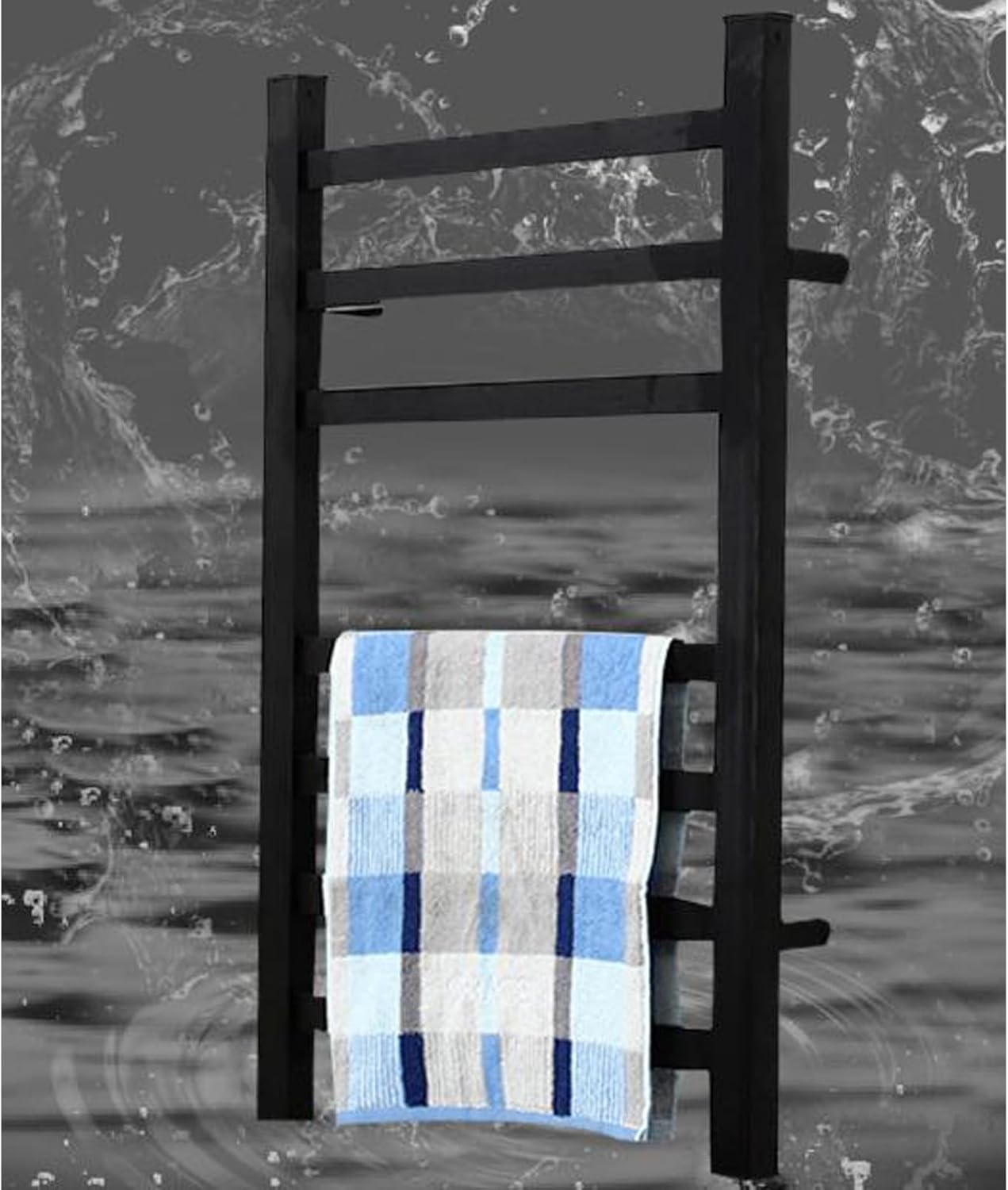 Electric Heated Towel Rack - Wall Mounted Towel Warmer & Dryer, Aluminum Radiator with On/Off Switch - Perfect for Bathroom Space-Saving, Fast Drying Towel Solution