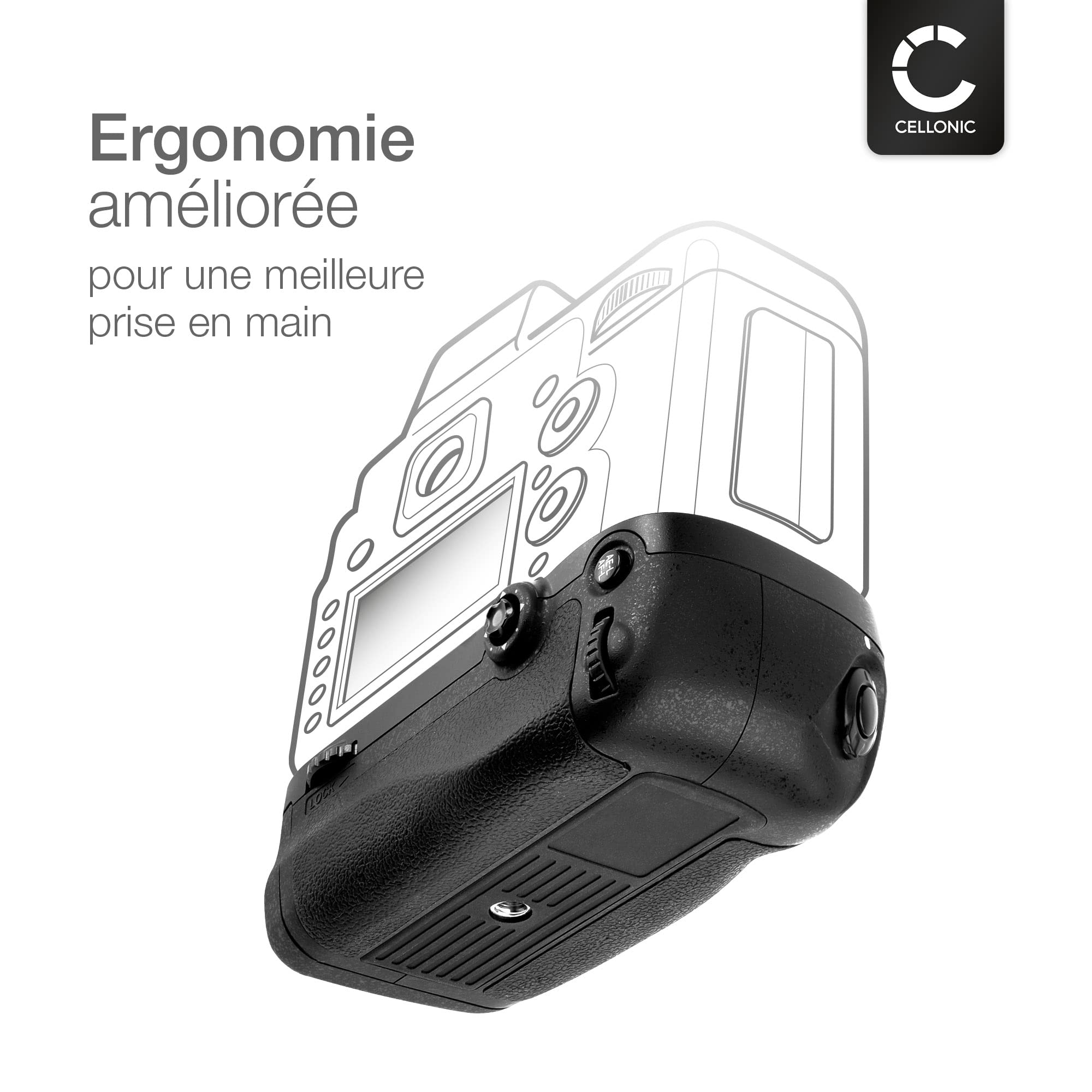 CELLONIC Poignée Batterie Compatible avec Nikon D7200, D7100, MB-D15