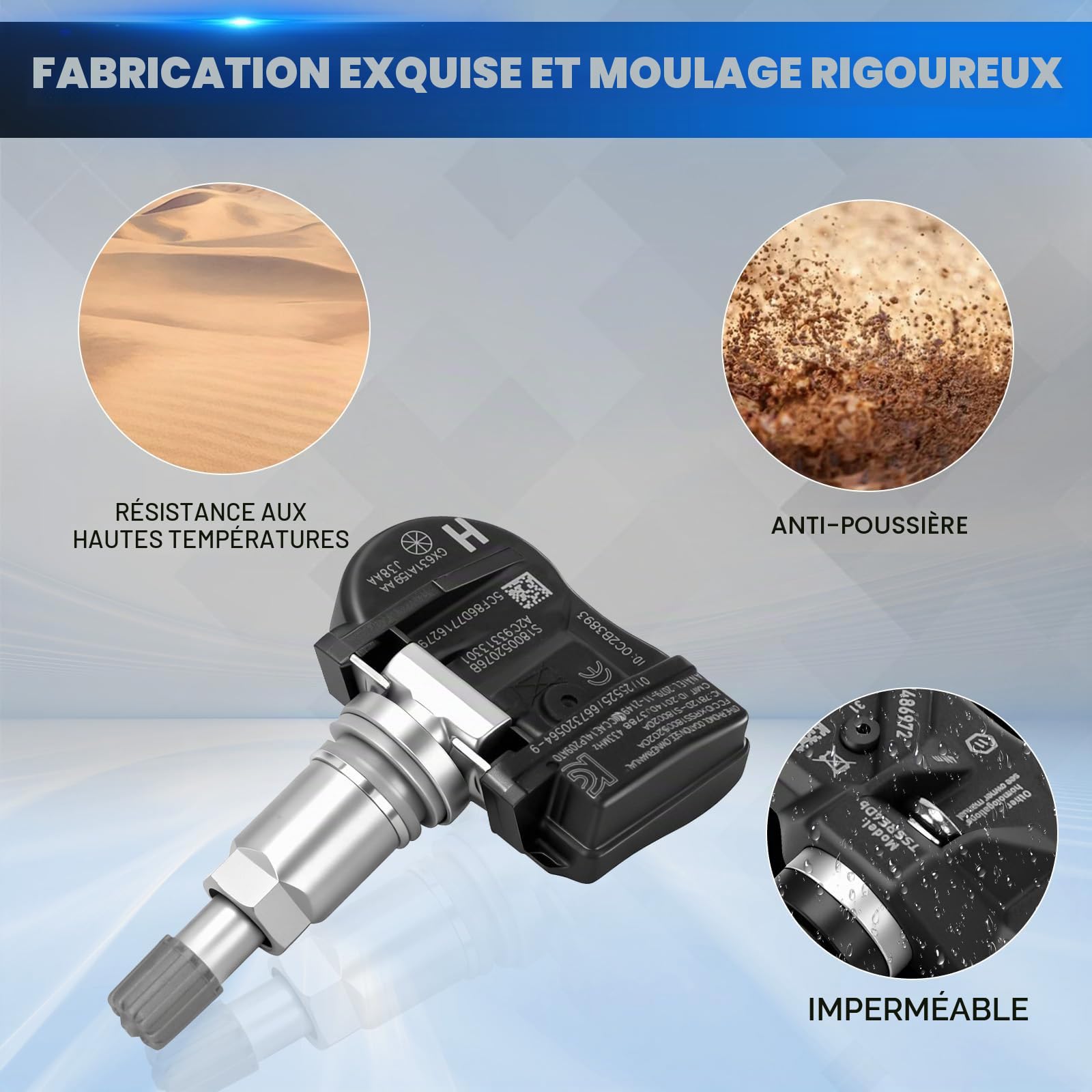 Capteur de Pression des Pneus Compatible avec Range Rover Sport Evoque LandRover Discovery RDKS TPMS Compatible avec Jaguar F-Pace I-Pace XE XF XJ GX631A159AA LR070840-4 Pièces