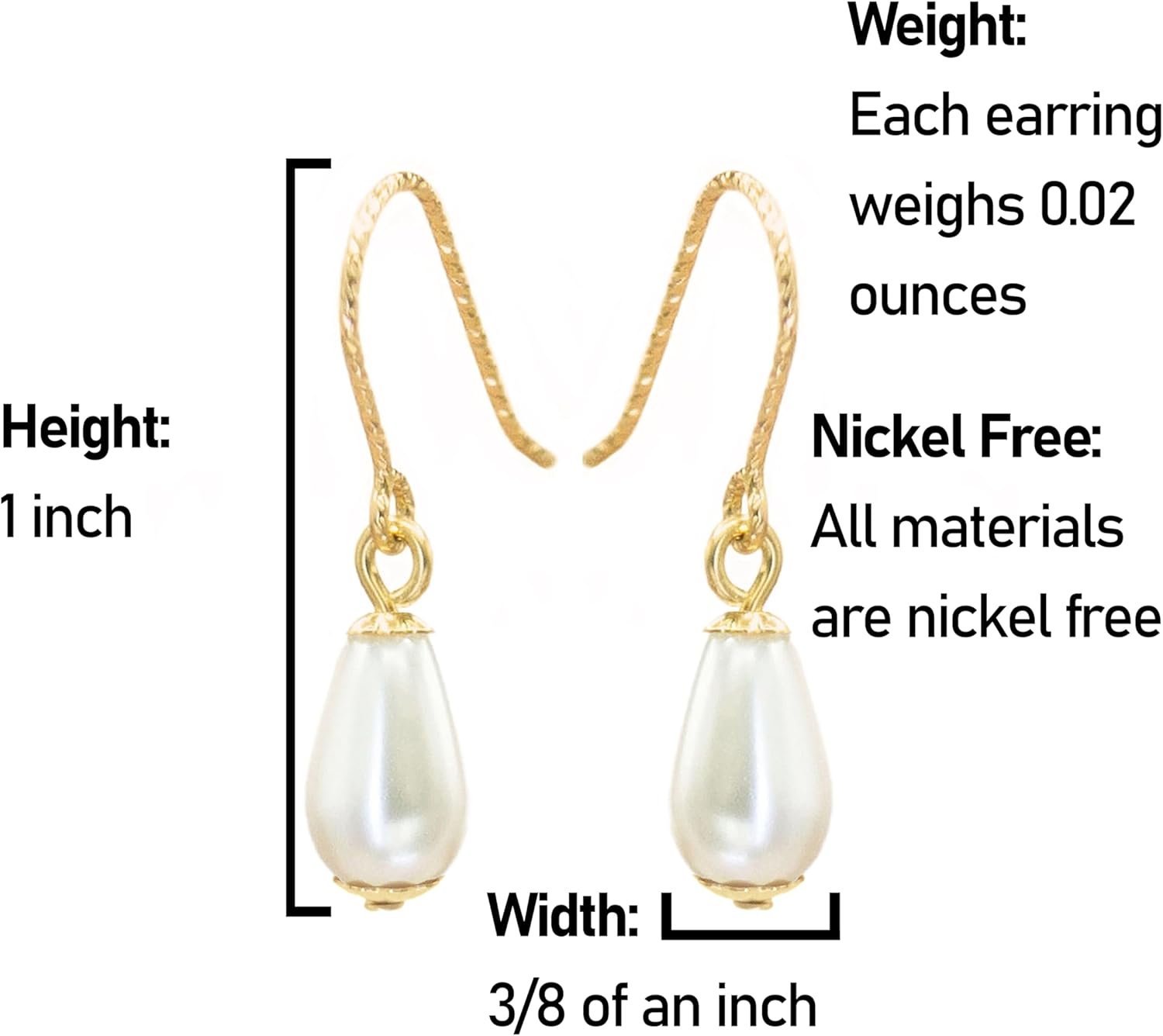 Classy Gold Filled Pearl Drop Earrings, Pearl Earrings for Women, Simple Gold Earrings Dangly, Gift for Daughter Wife Mother Bridesmaid Jewelery, Wedding Jewelry - Image 8