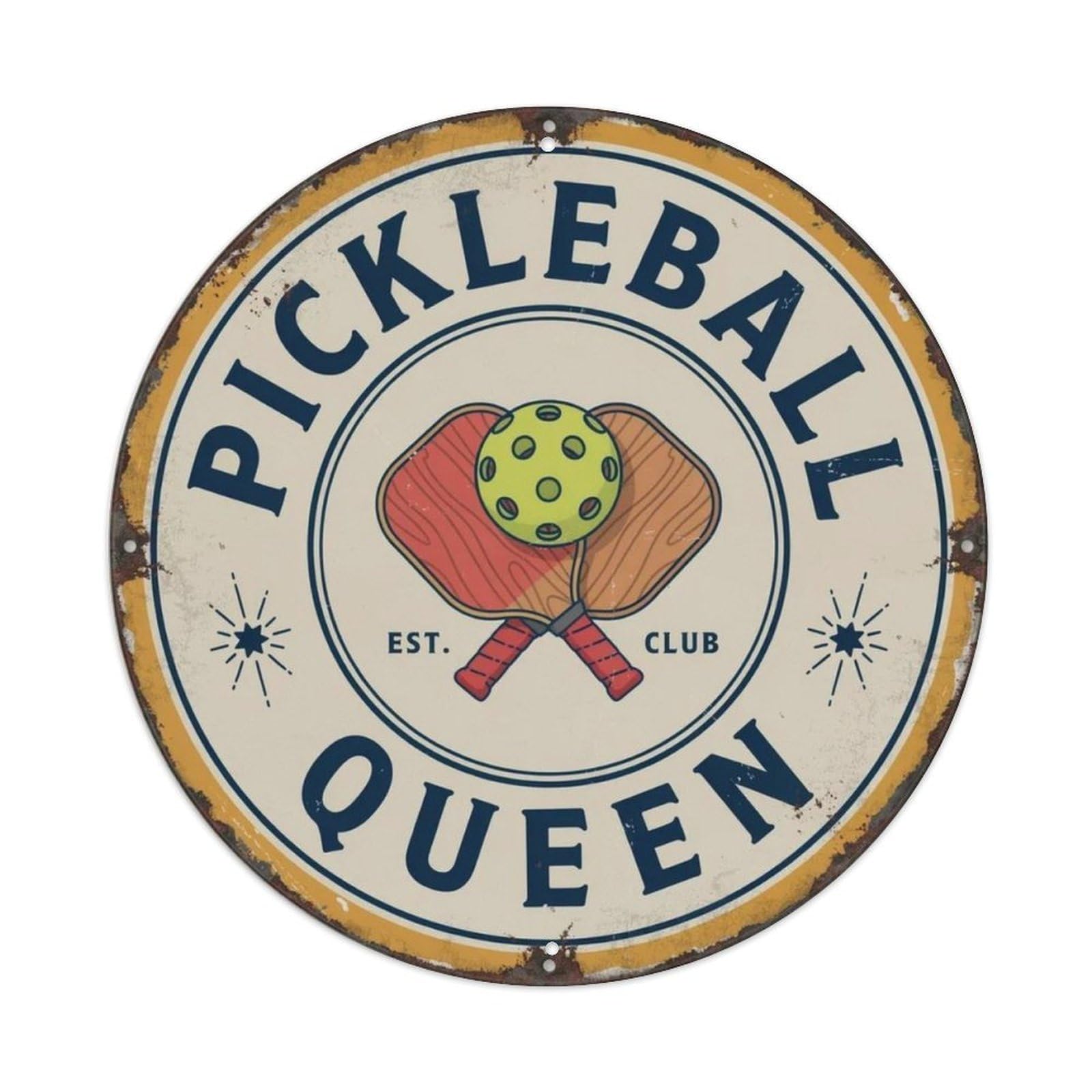 Pickleball Queen Metal Tin Sign Plaque