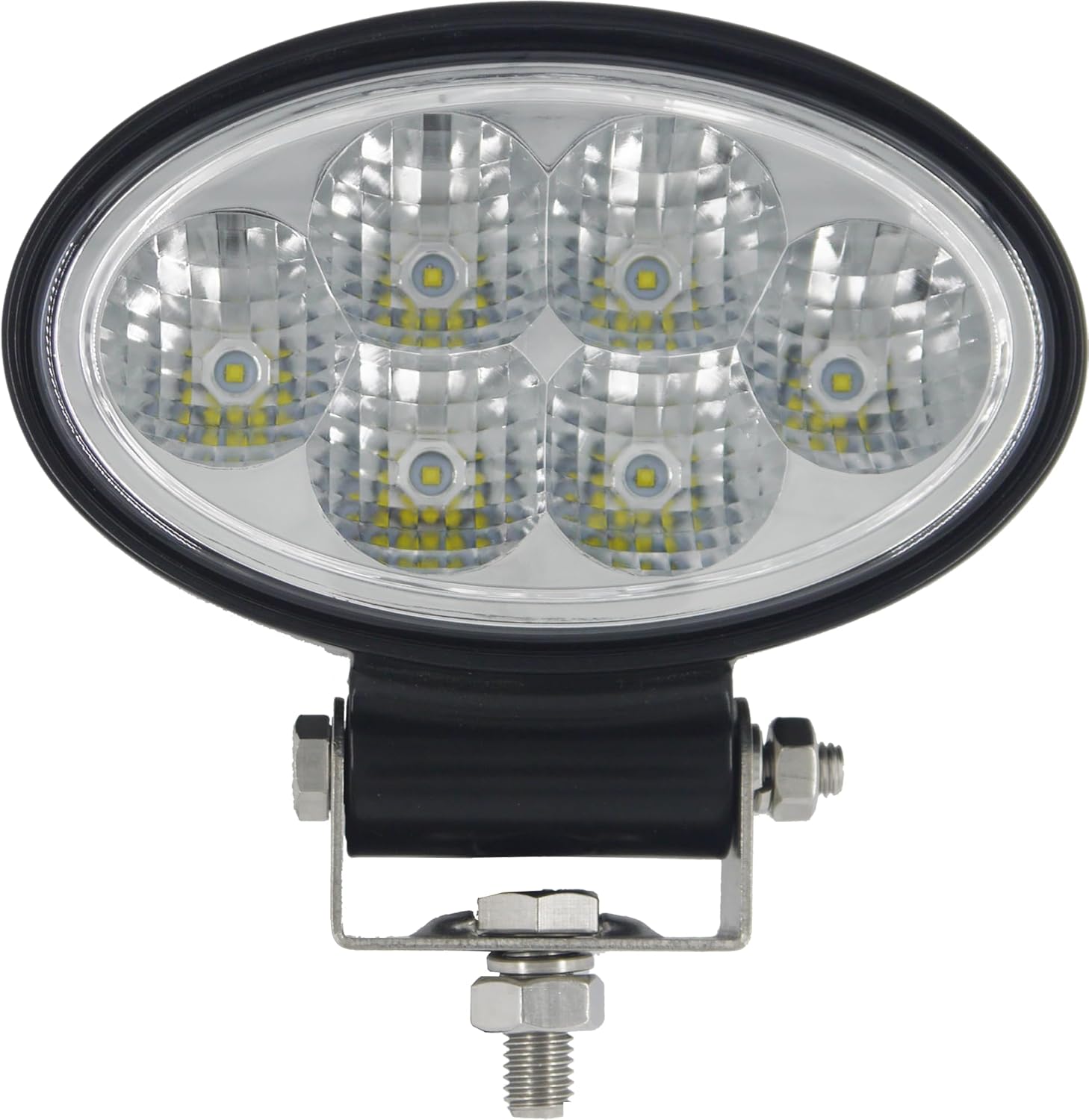Raycharm 4x6 inch Oval Offroad LED Work Light/Rear Fender Light for John Deere Tractor, UTV & ATV, 6000K Cool-White, Spot Beam, Rugged Aluminum Housing, 12V/24V 14W 1400 Lumens, 2-Pack