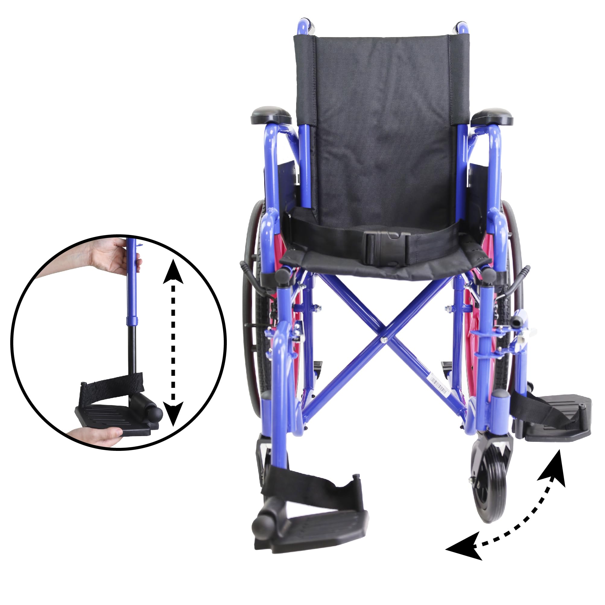 PEPE Mobility Fauteuil Roulant Enfant Pliable Léger, Chaise Roulante Handicapé, Fauteuil Médical Pliante et Légère