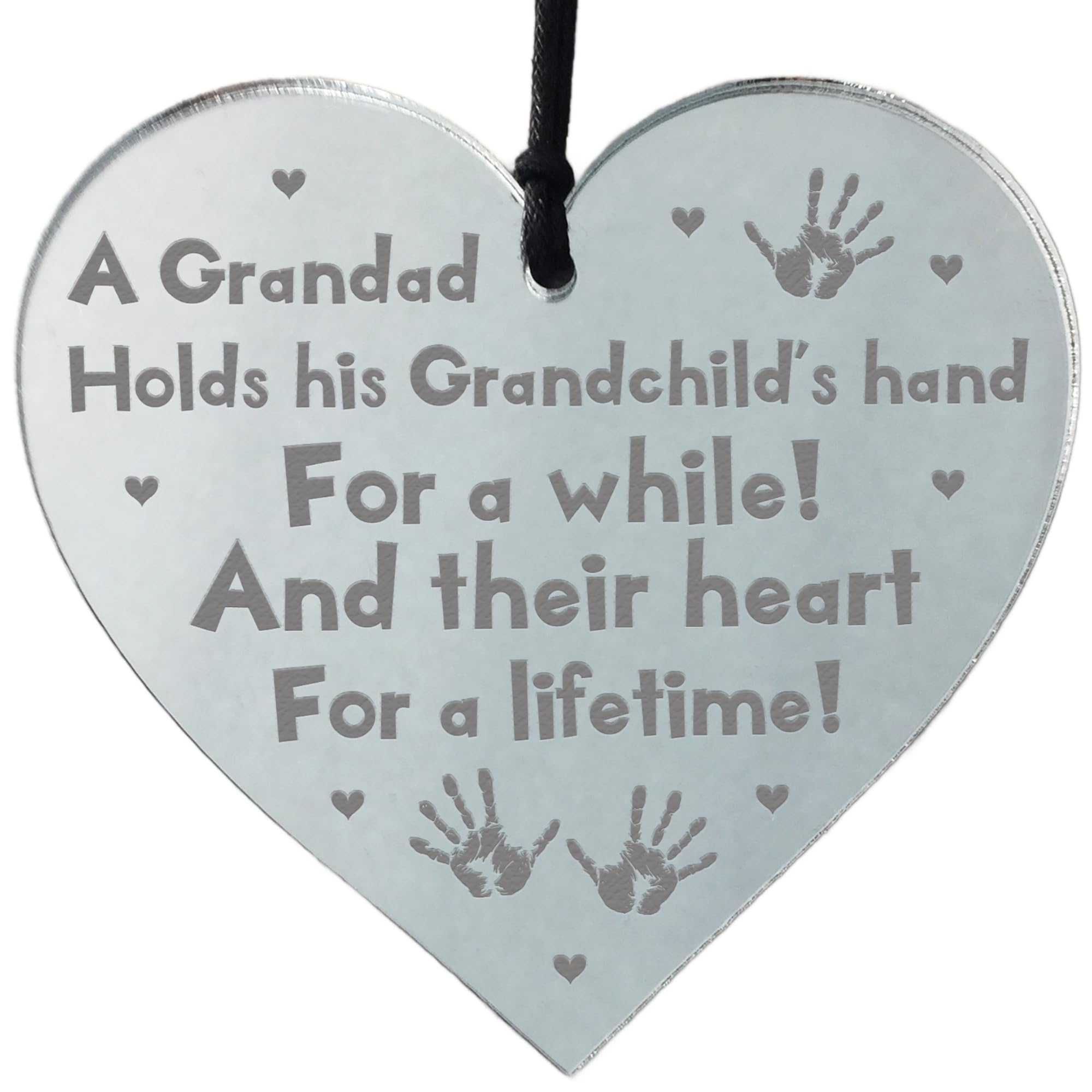 RED OCEAN For Grandad For Fathers Day Birthday Mirror Acrylic Gift From Grandchildren