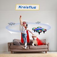 Tomzon Mini Drón Gyerekeknek - LED Világítással, 18 Perc Repülési Idővel, Távirányítós Helikopter, Propellervédelemmel, 3D Flip és Körkörös  4